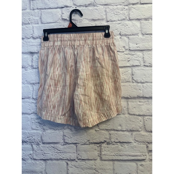 HANNAH Women's Shorts Size S Pink Striped Casual Linen Blend Summer - Picture 1 of 7